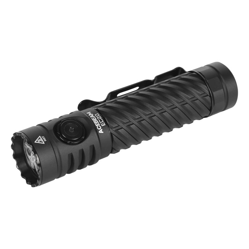 Acebeam EC20 multi-light source EDC flashlight in black, official Acebeam product photo